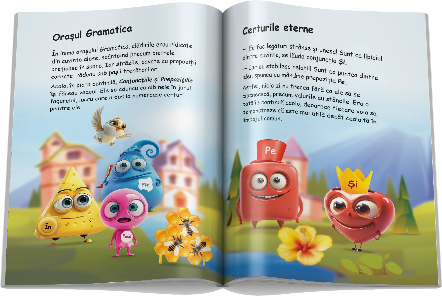 Pagină interioară din Setul Părți de Vorbire