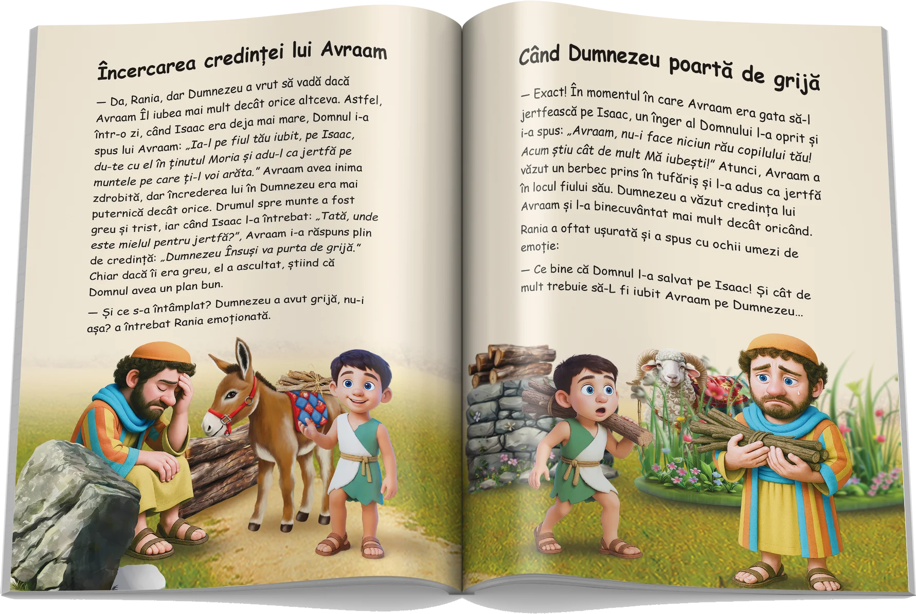 Pagină interioară din Biblia pentru copii