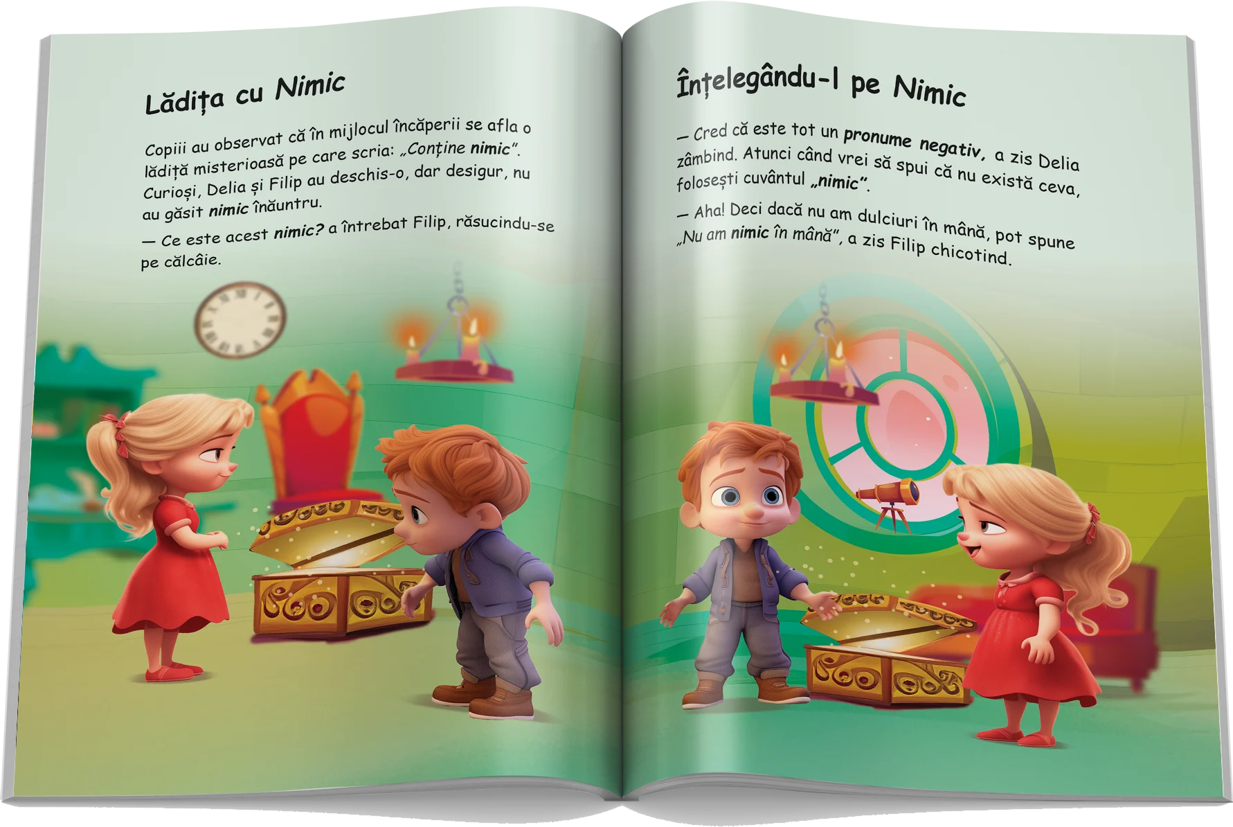 Pagină interioară din Setul Părți de Vorbire