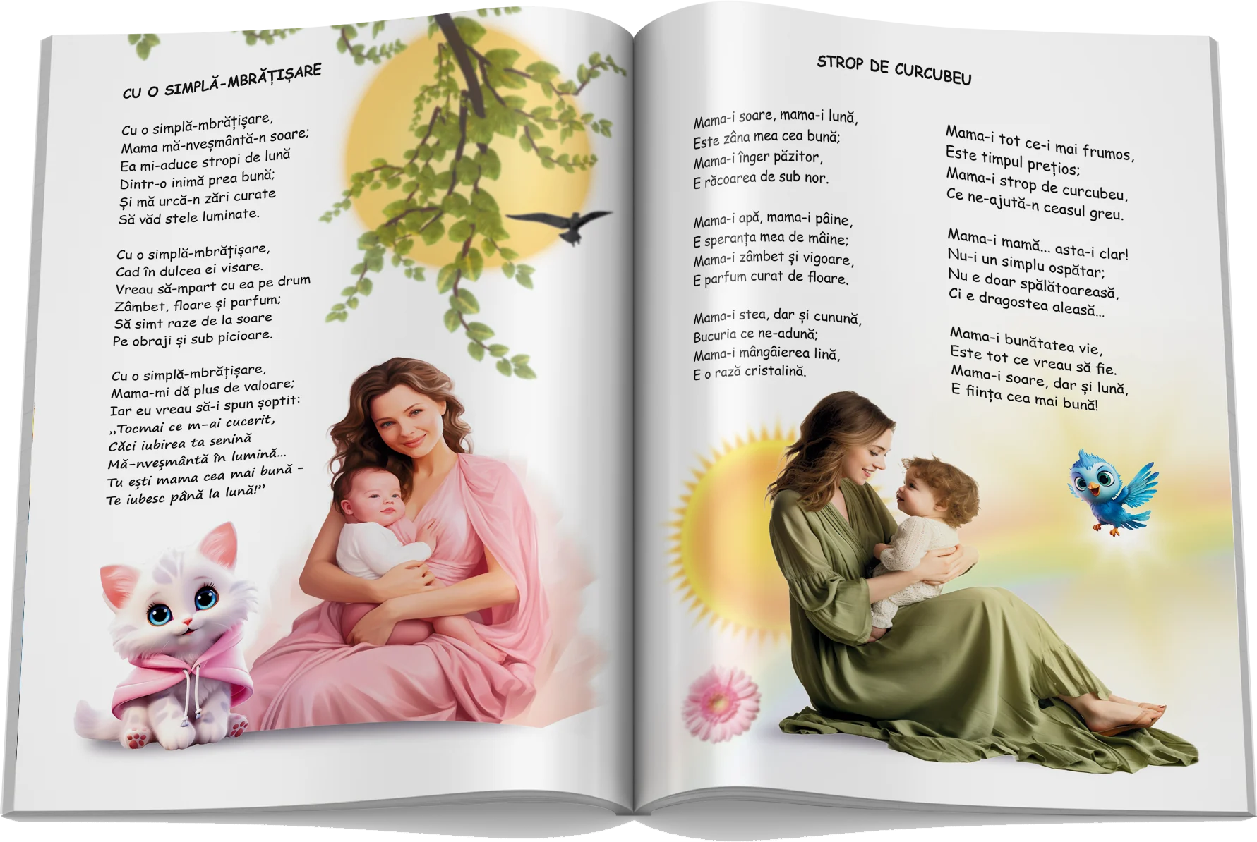 Pagină interioară din Versuri pentru Mama