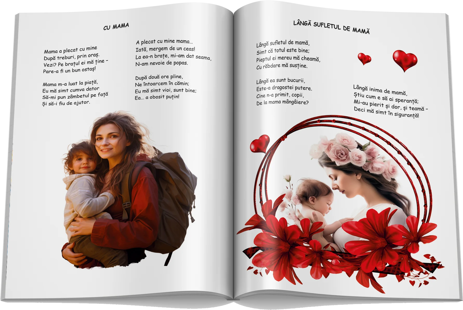 Pagină interioară din Versuri pentru Mama