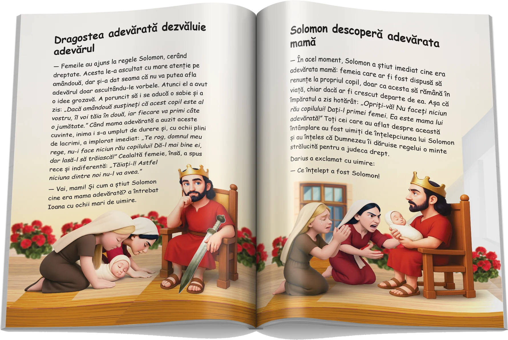 Pagină interioară din Biblia pentru copii