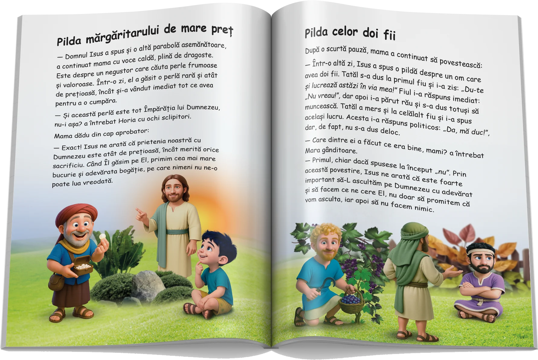 Pagină interioară din Biblia pentru copii