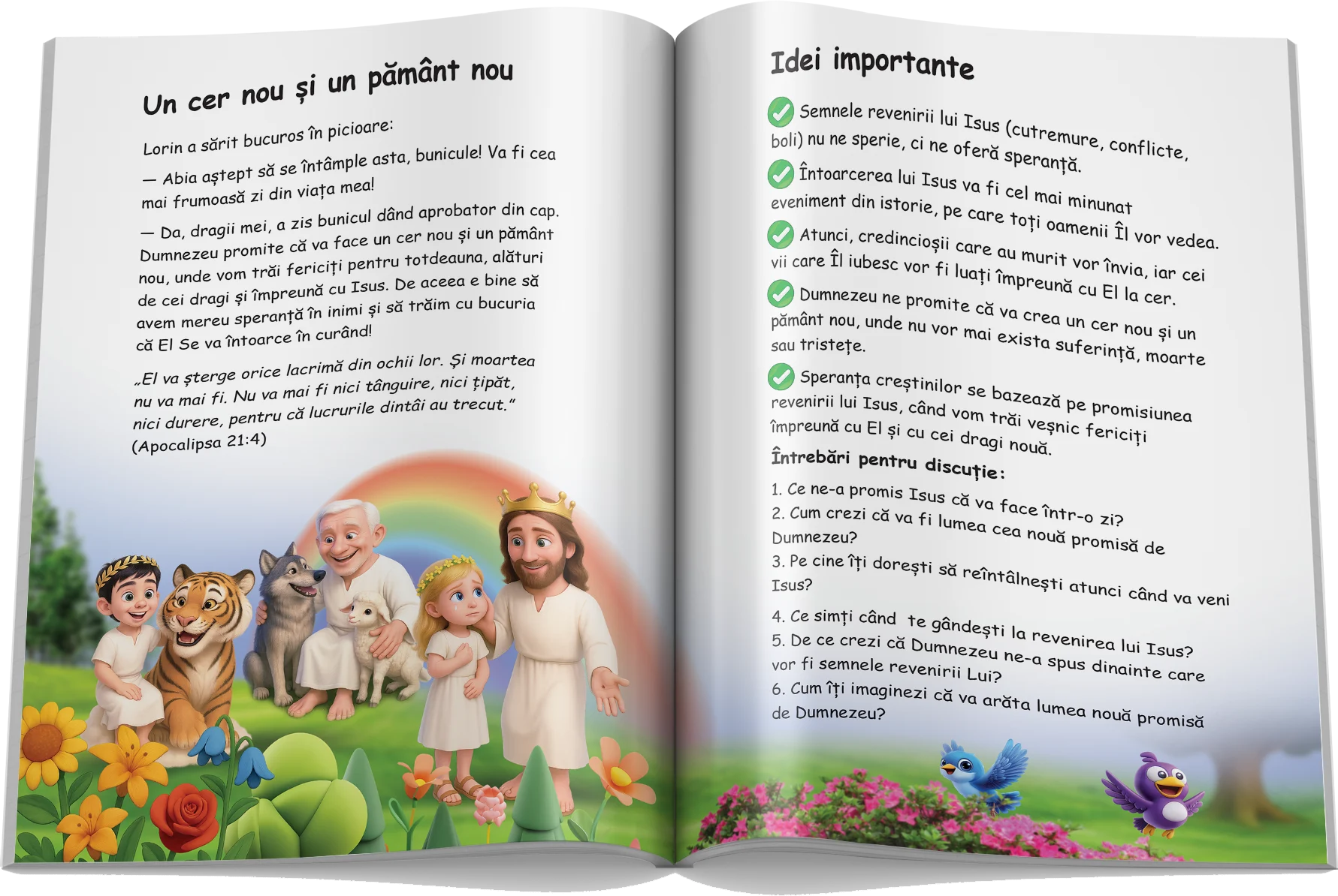 Pagină interioară din Biblia pentru copii