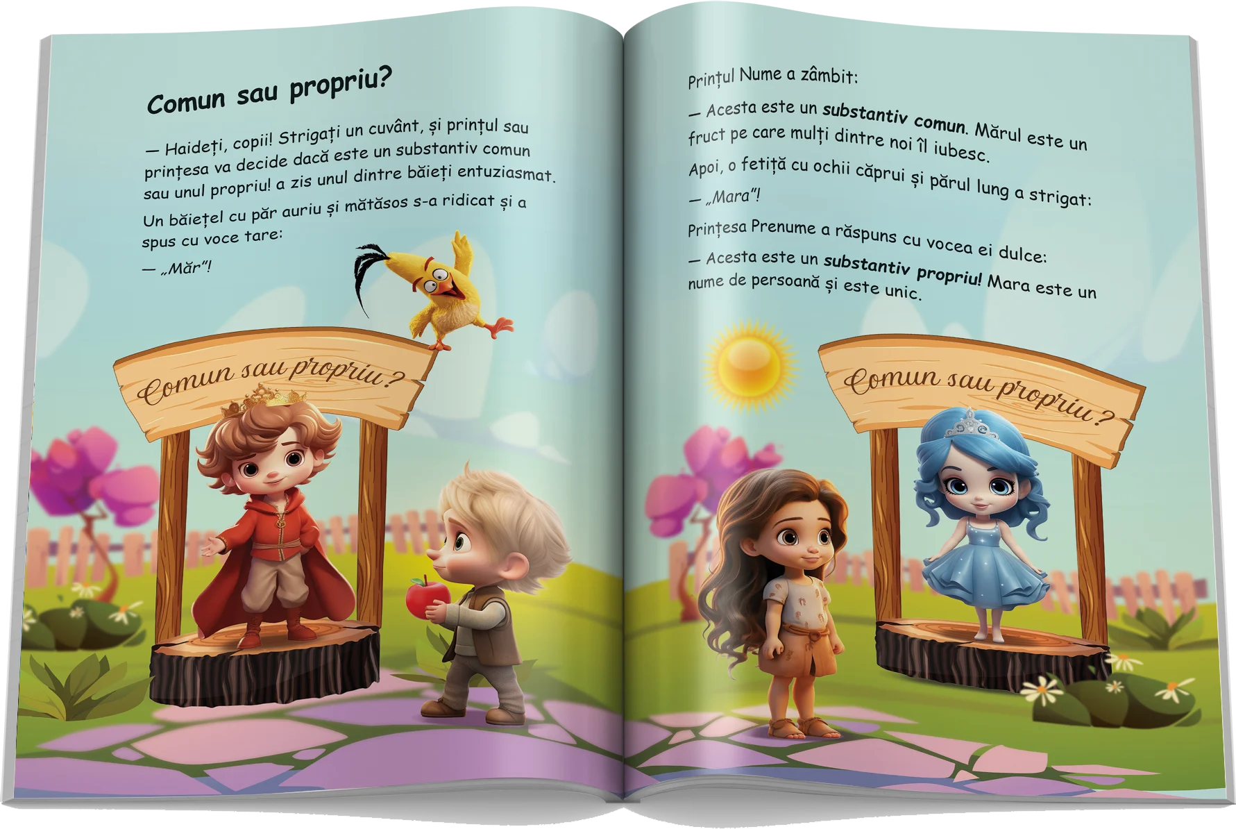 Pagină interioară din Setul Părți de Vorbire