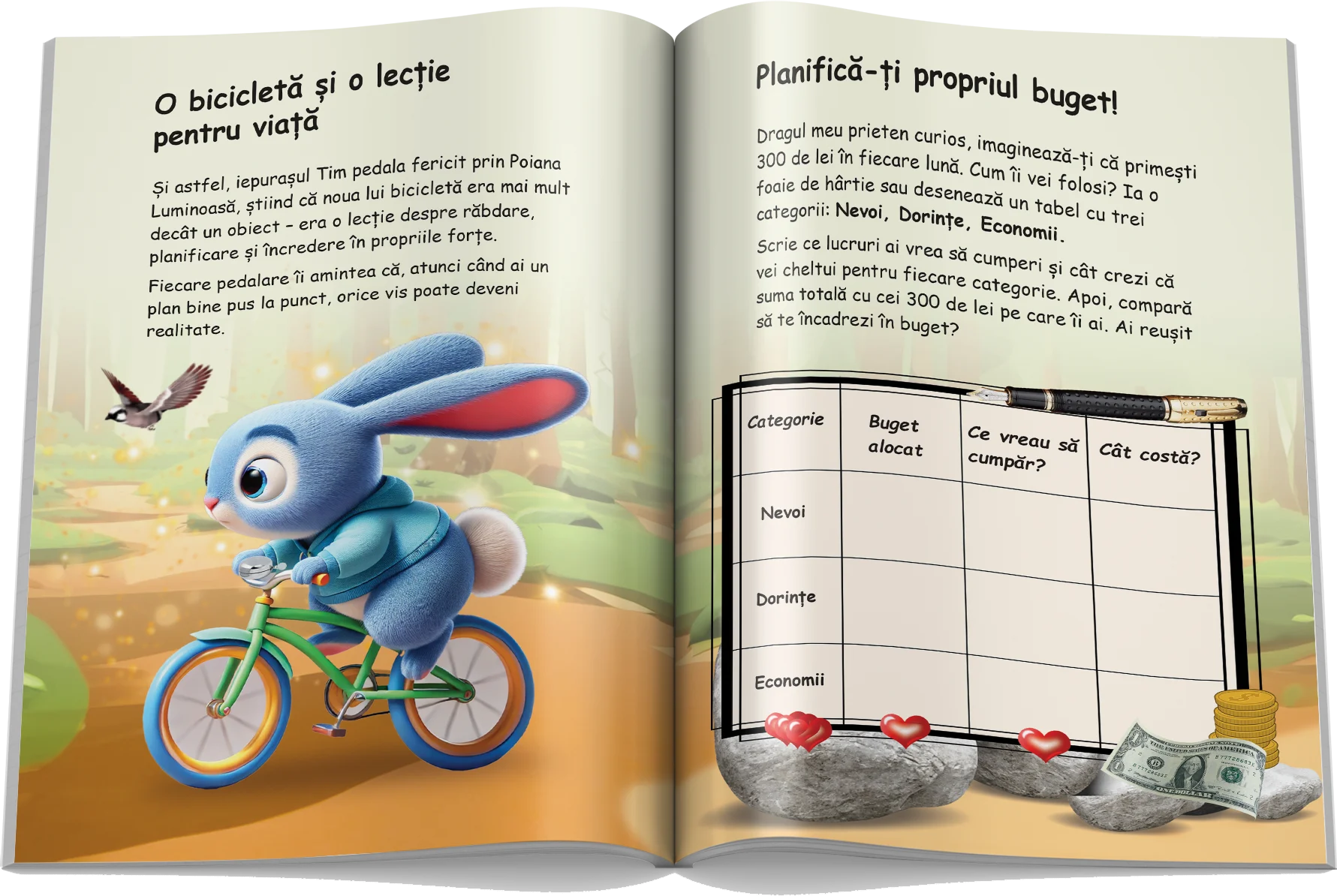 Pagină interioară din Setul Educația Financiară