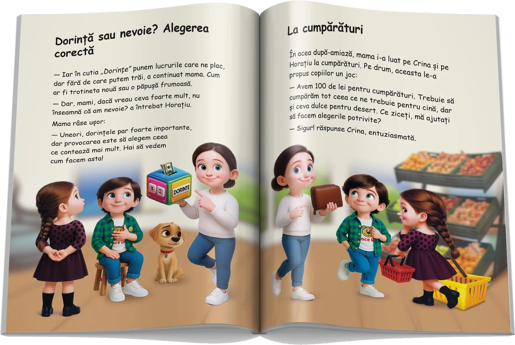 Pagină interioară din Setul Educația Financiară