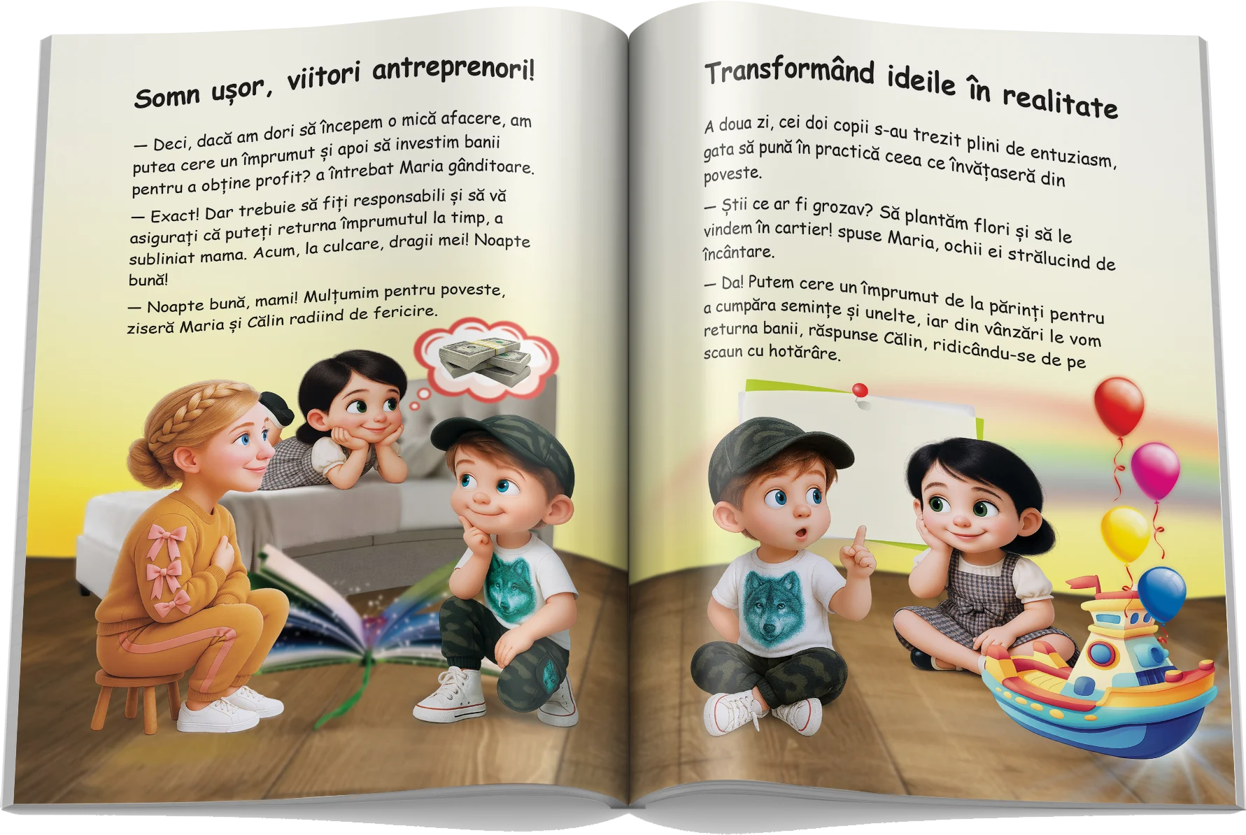 Pagină interioară din Setul Educația Financiară