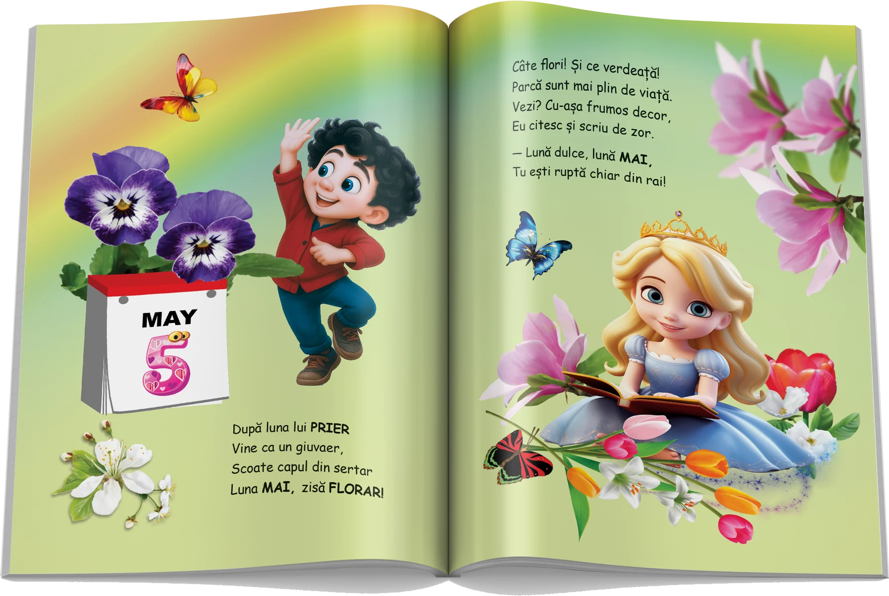 Pagină interioară din Setul Timp și Anotimpuri