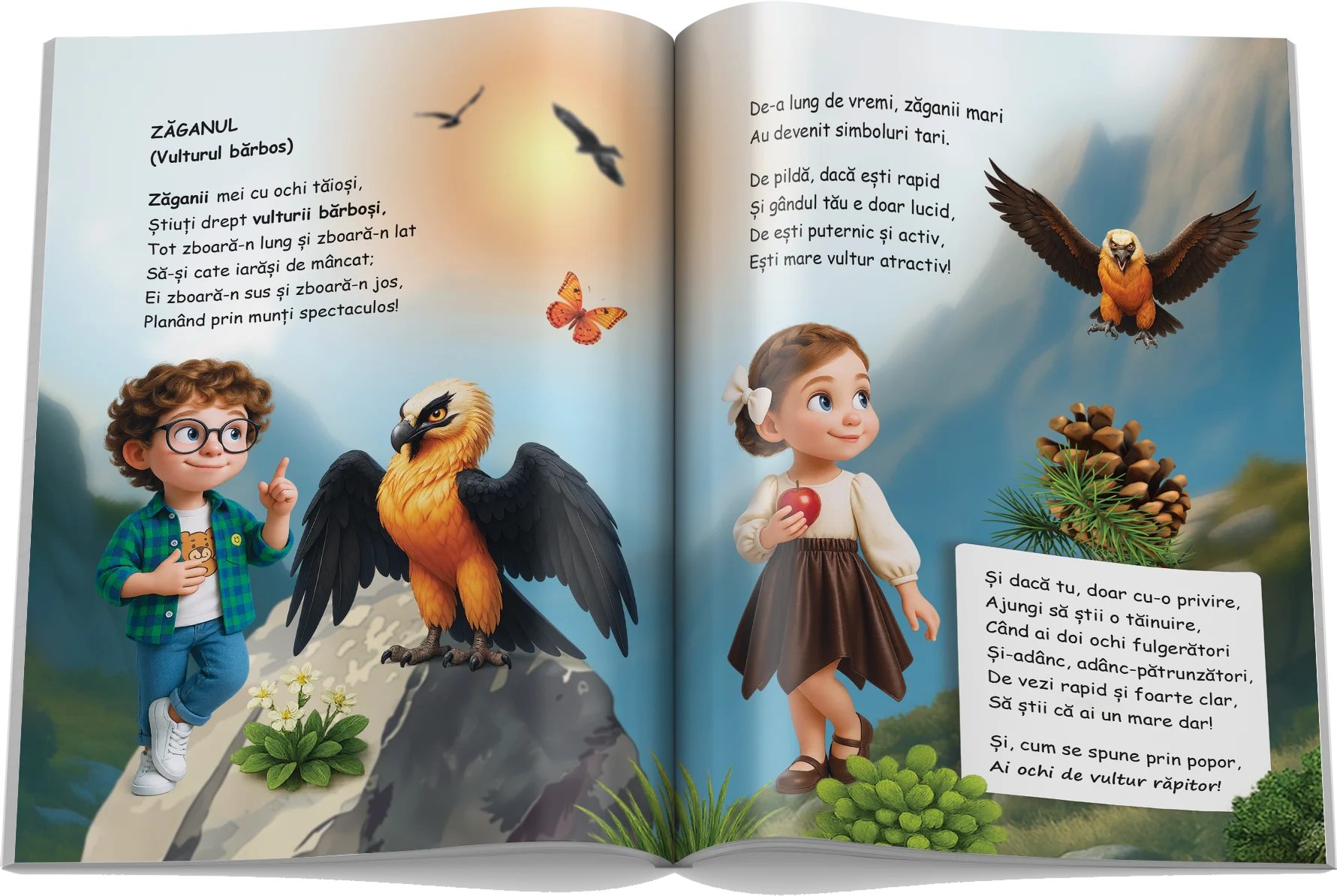 Pagină interioară din Setul Păsări și Insecte