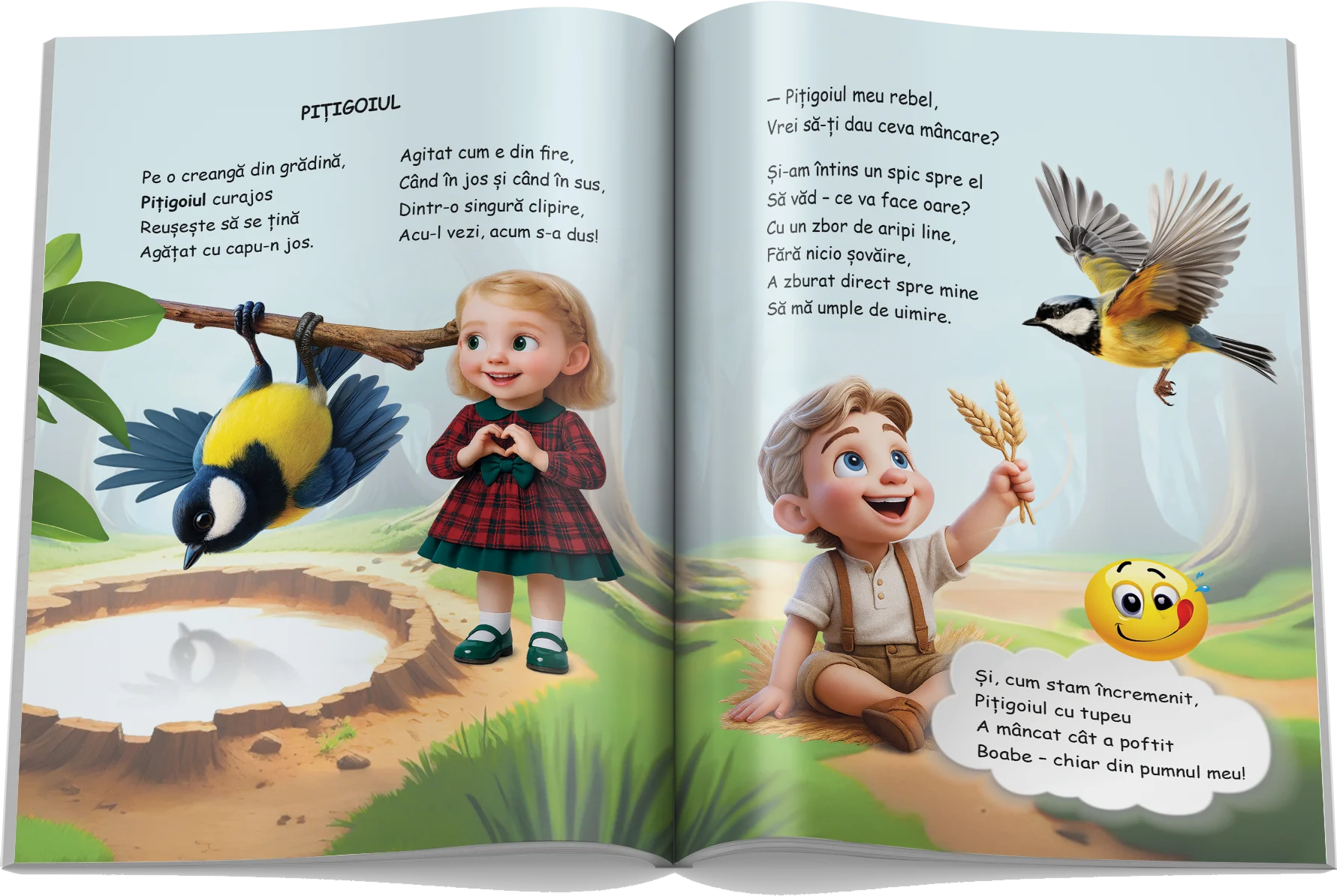 Pagină interioară din Setul Păsări și Insecte