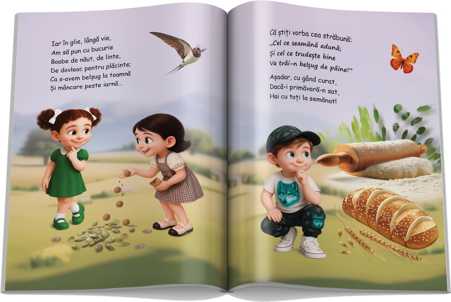 Pagină interioară din Setul Timp și Anotimpuri