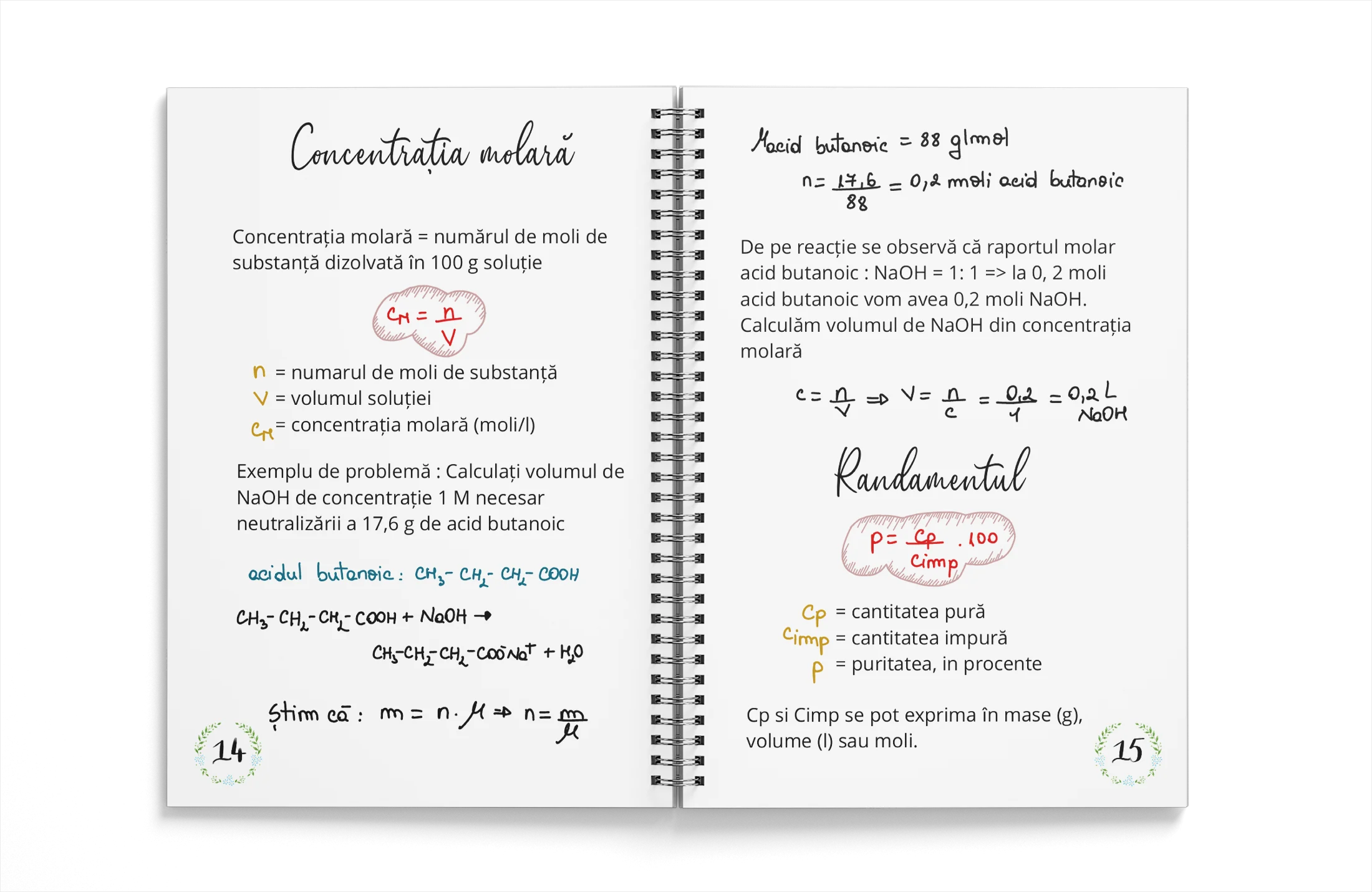 Pagină interioară din Setul Teorie de Chimie pentru Admiterea la Medicină