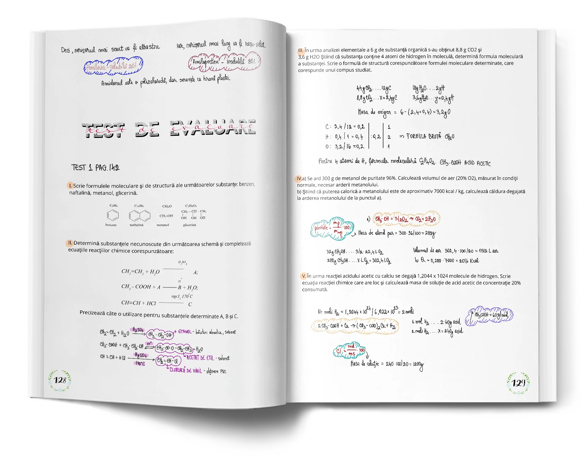 Pagină interioară din Setul Probleme de Chimie pentru Admiterea la Medicină