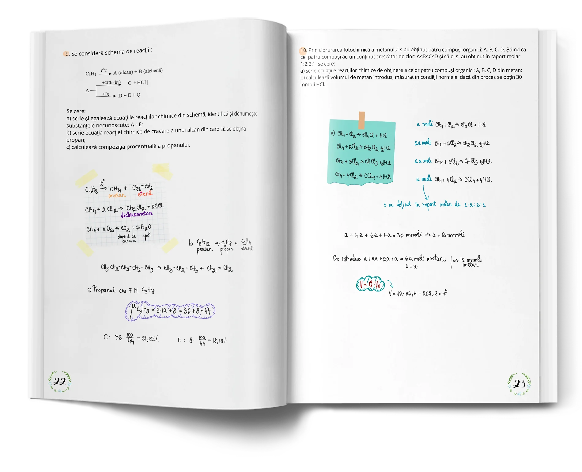 Pagină interioară din Setul Probleme de Chimie pentru Admiterea la Medicină