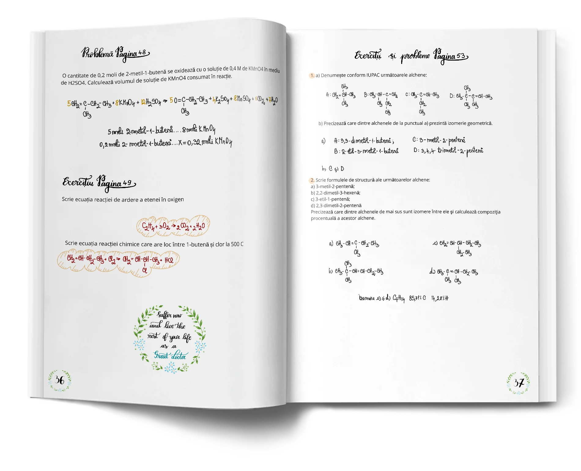 Pagină interioară din Setul Probleme de Chimie pentru Admiterea la Medicină