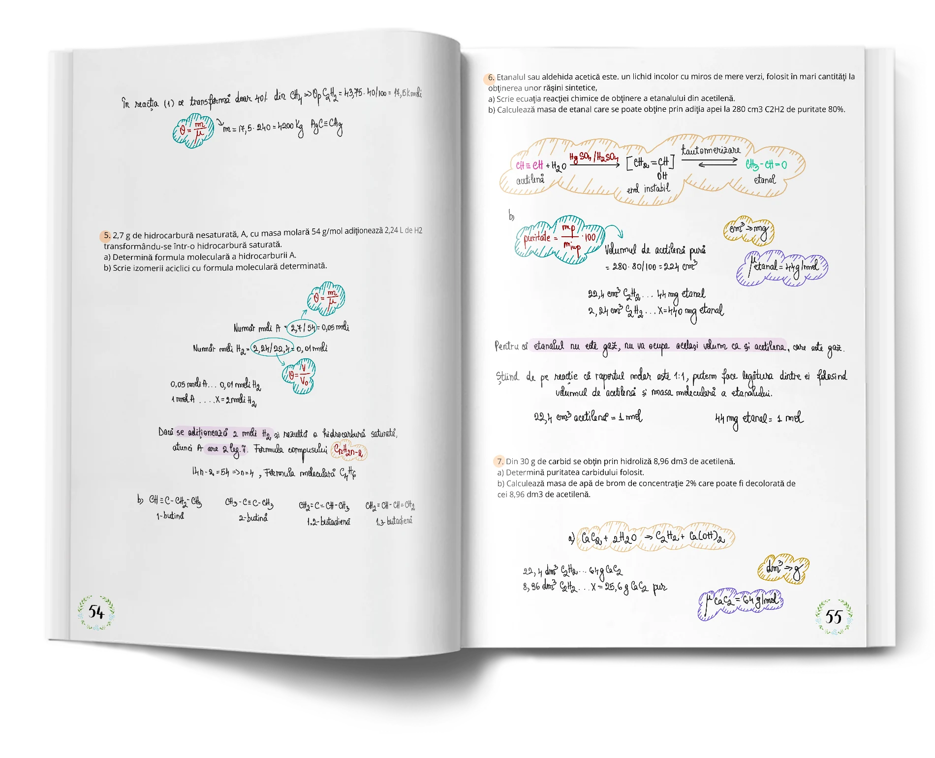 Pagină interioară din Setul Probleme de Chimie pentru Admiterea la Medicină