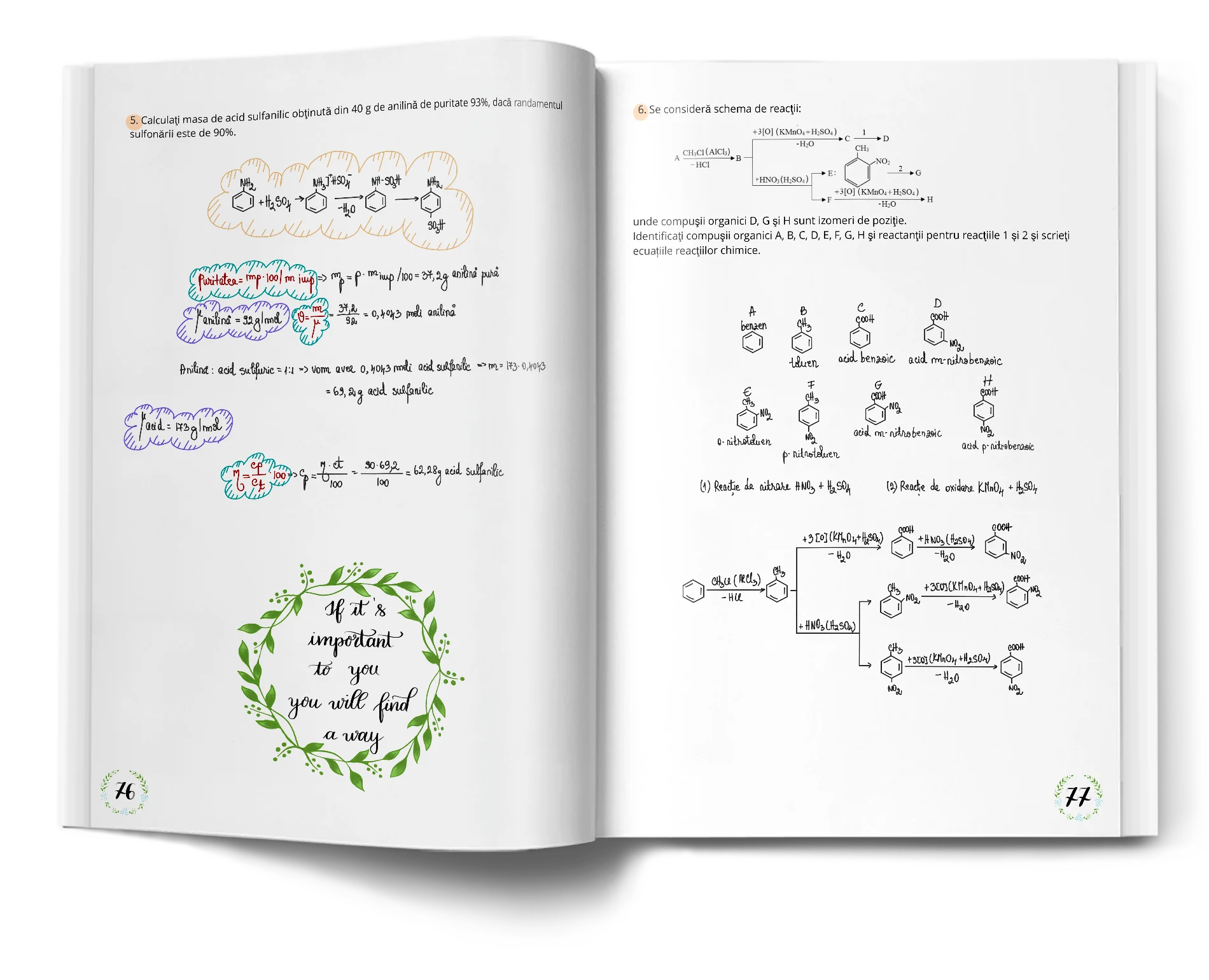 Pagină interioară din Setul Probleme de Chimie pentru Admiterea la Medicină