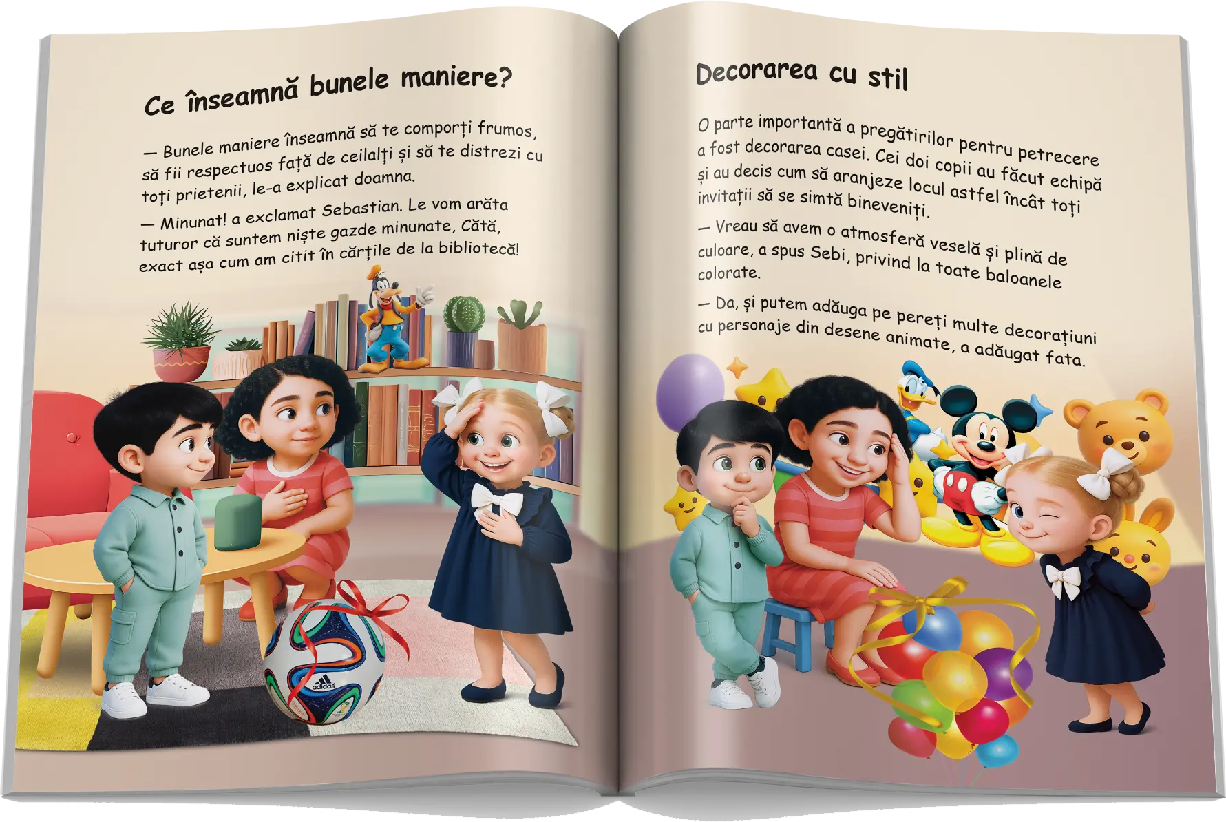 Pagină interioară din Setul Povești de Bună Purtare