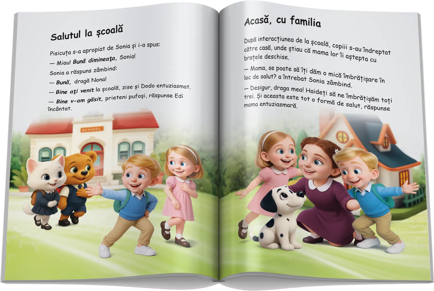 Pagină interioară din Setul Povești de Bună Purtare