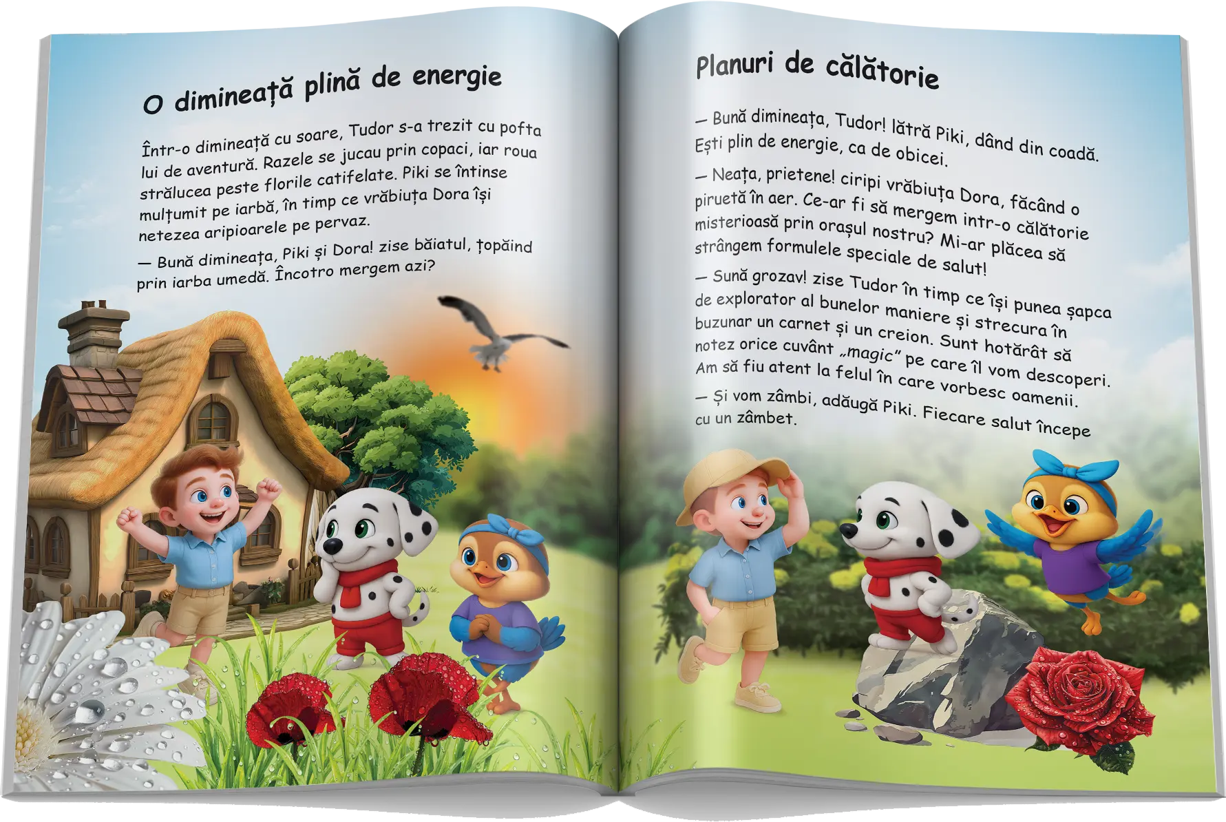 Pagină interioară din Setul Povești de Bună Purtare