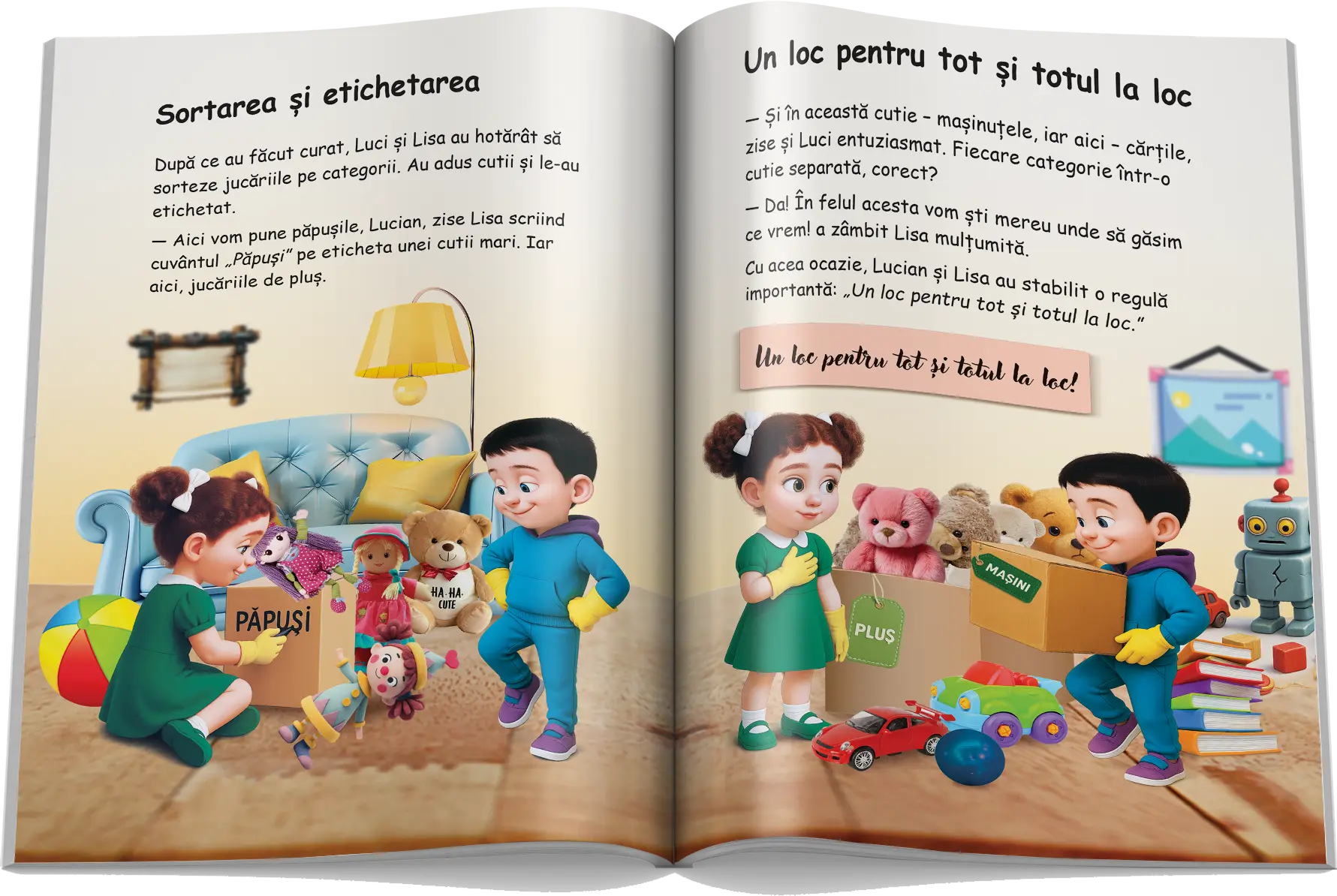 Pagină interioară din Setul Povești de Bună Purtare